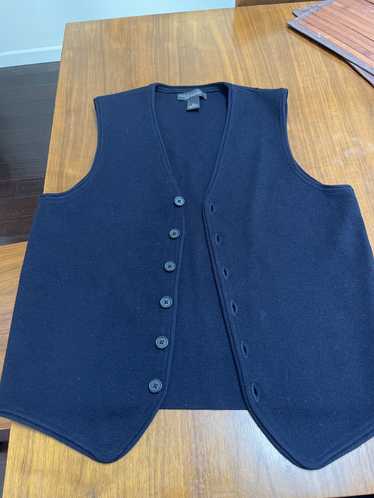 Bloomingdales Men Store Navy Blue Merino Wool Vest