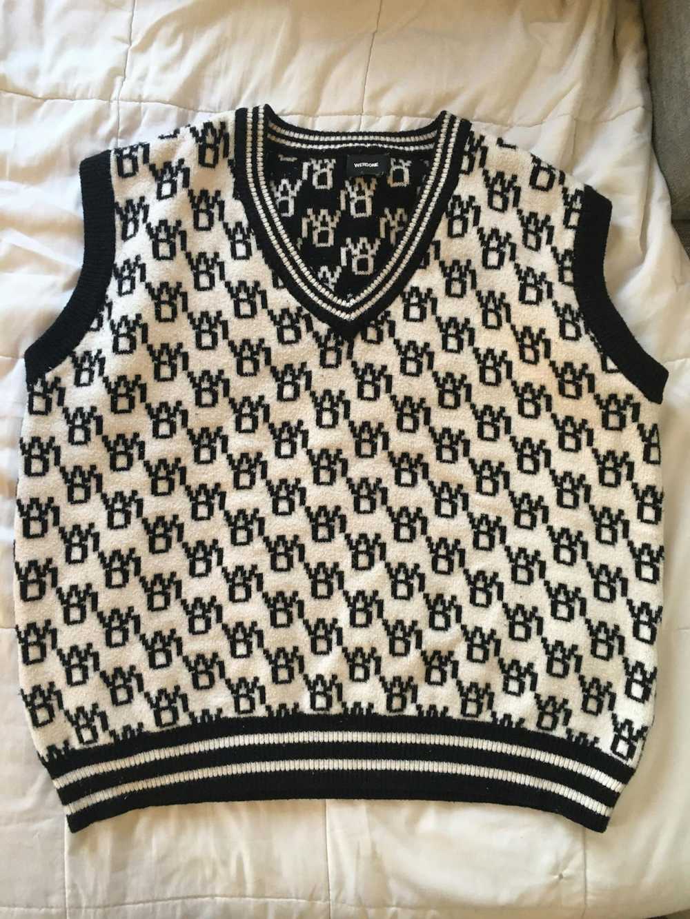 WE11DONE WE11DONE Vest xl large Knitwear monogram… - image 2