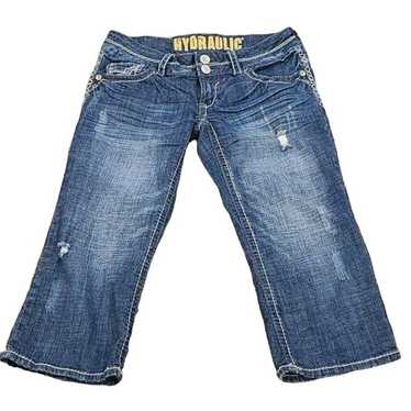 Other Hydraulic Size 4 Distressed Bermuda Jean Sh… - image 1