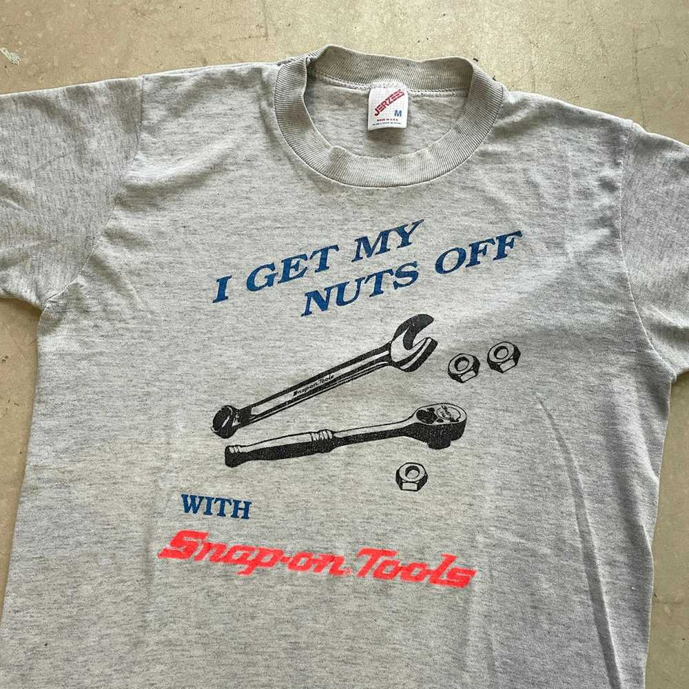 Vintage Vintage 80s Snap-On Pun T-Shirt - image 2