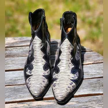 Jo Ghost Jo Ghost Leather Western Ankle Boots 37.5