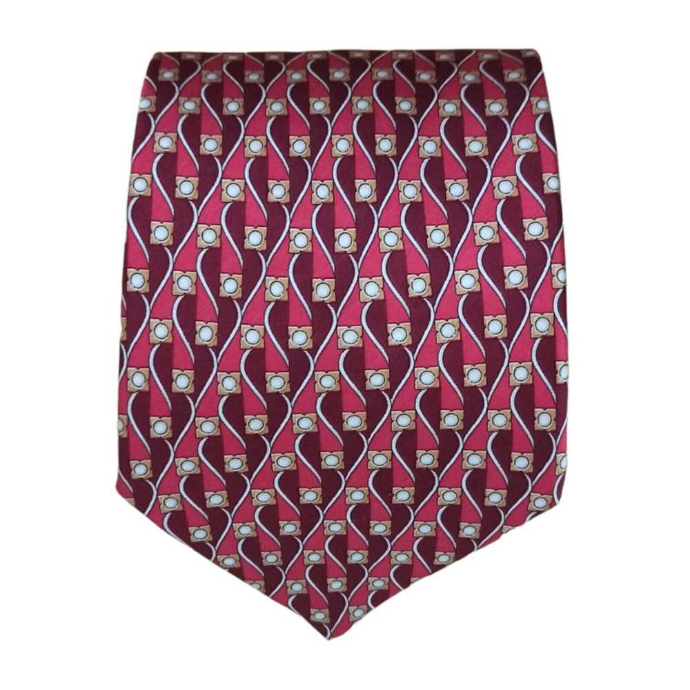 Lanvin LANVIN Geometric Silk Tie FRANCE 57"/ 3.7"… - image 1