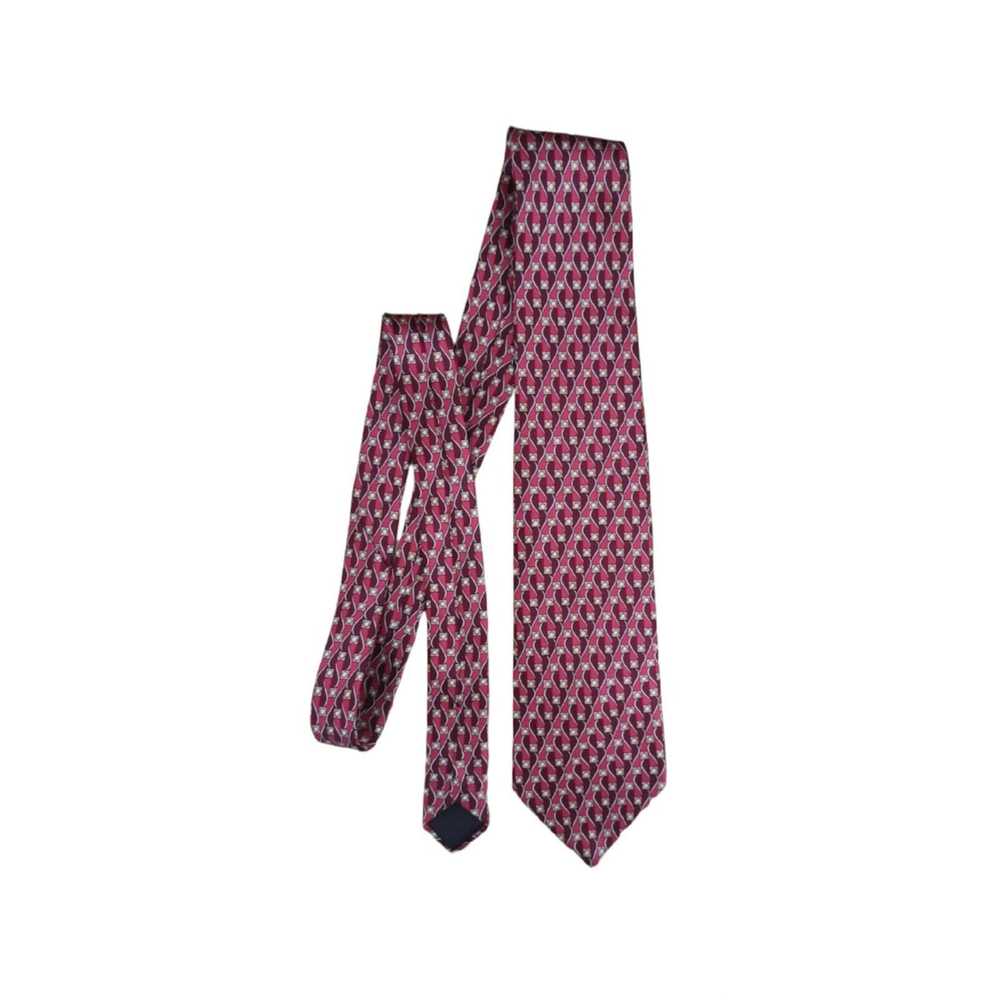 Lanvin LANVIN Geometric Silk Tie FRANCE 57"/ 3.7"… - image 2