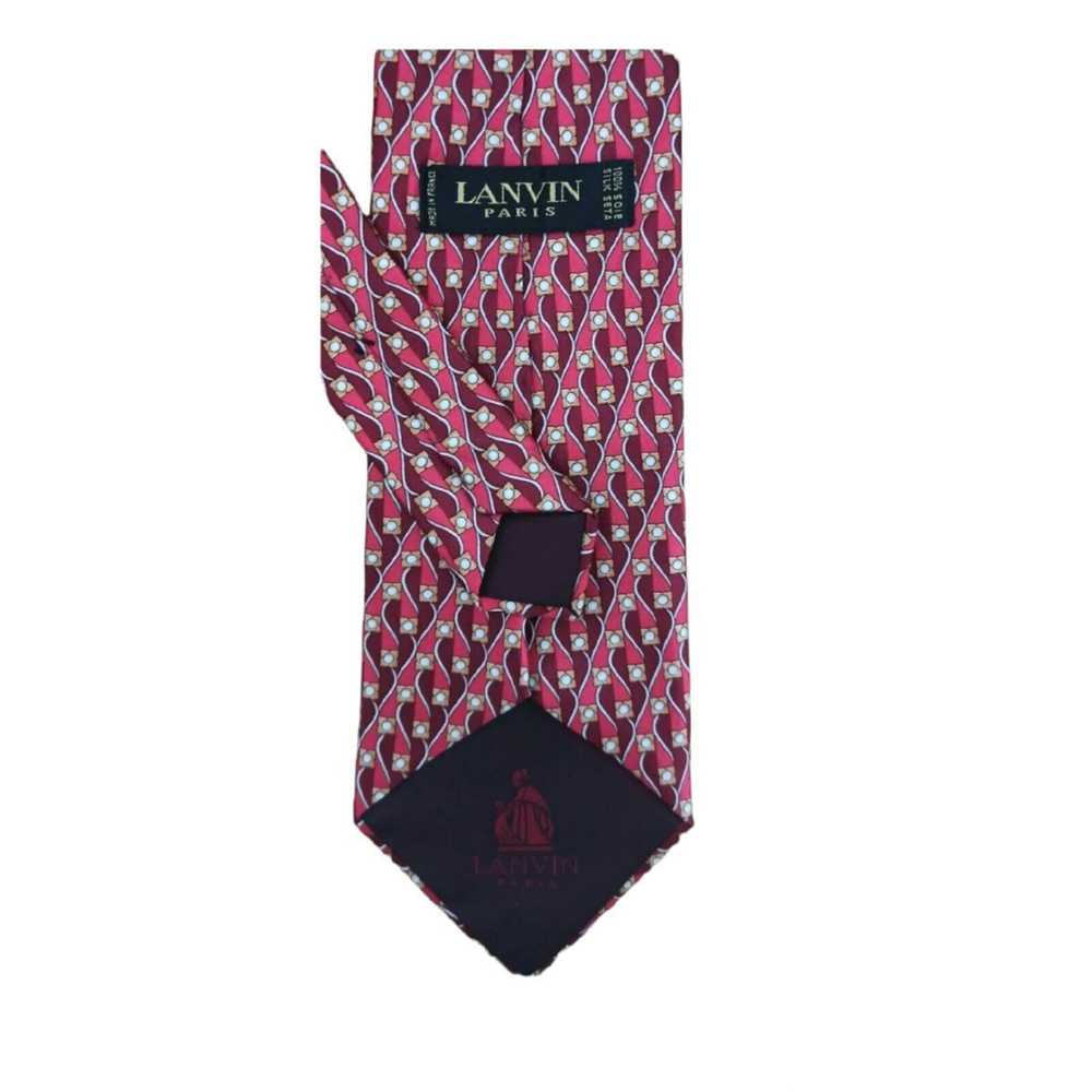 Lanvin LANVIN Geometric Silk Tie FRANCE 57"/ 3.7"… - image 4