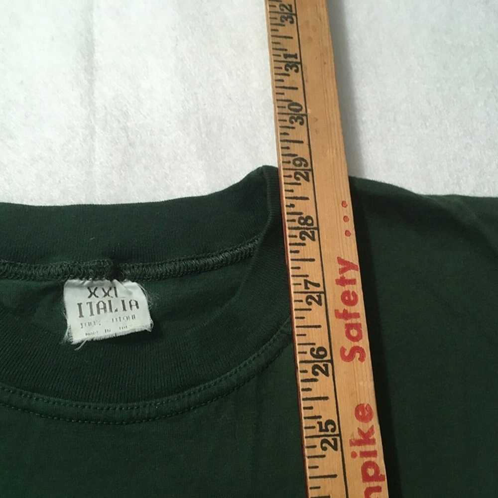 Vintage Art Green Tee Shirt ITALIA ROMA  embroide… - image 7