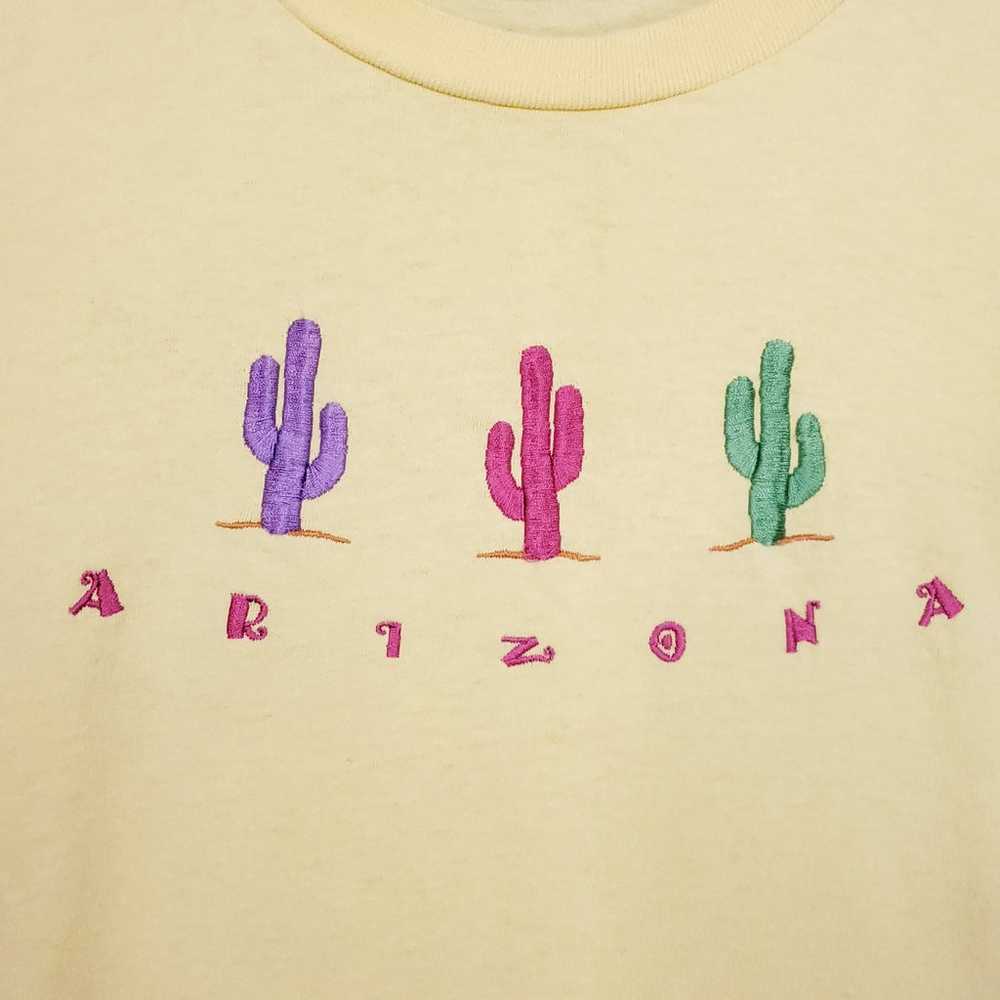 Vintage 1990s Arizona Cactus Cacti Colorful Embro… - image 2