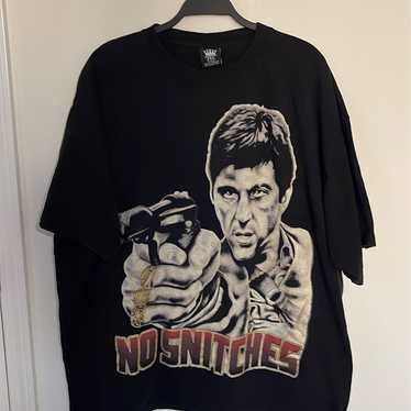 Scarface Tony Montana Shirt No Snitches Tee 2XL - image 1