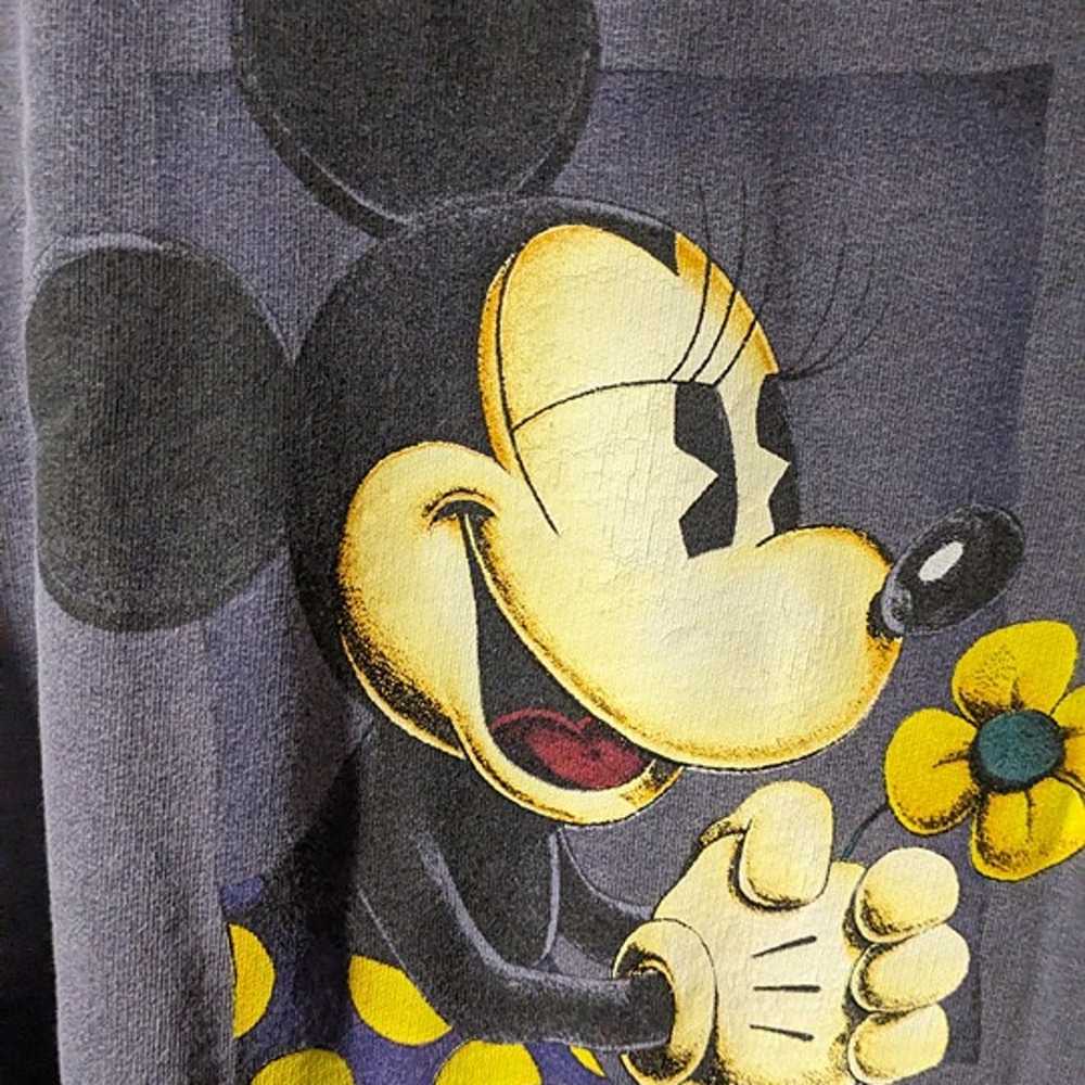 Vintage 90s Minnie Mouse Daisy Flower Purple XX-L… - image 2