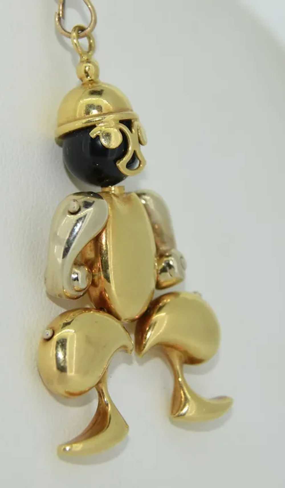 18K Articulated White & Yellow Gold Dancer Marion… - image 7