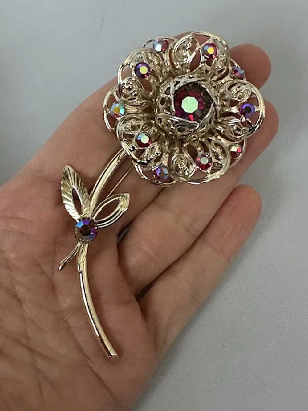 Huge Rose Brooch - image 2