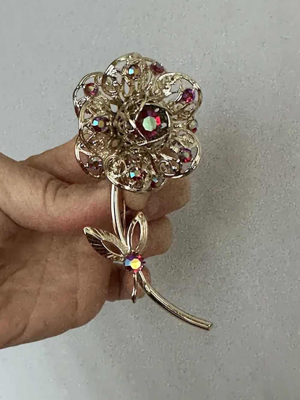 Huge Rose Brooch - image 5