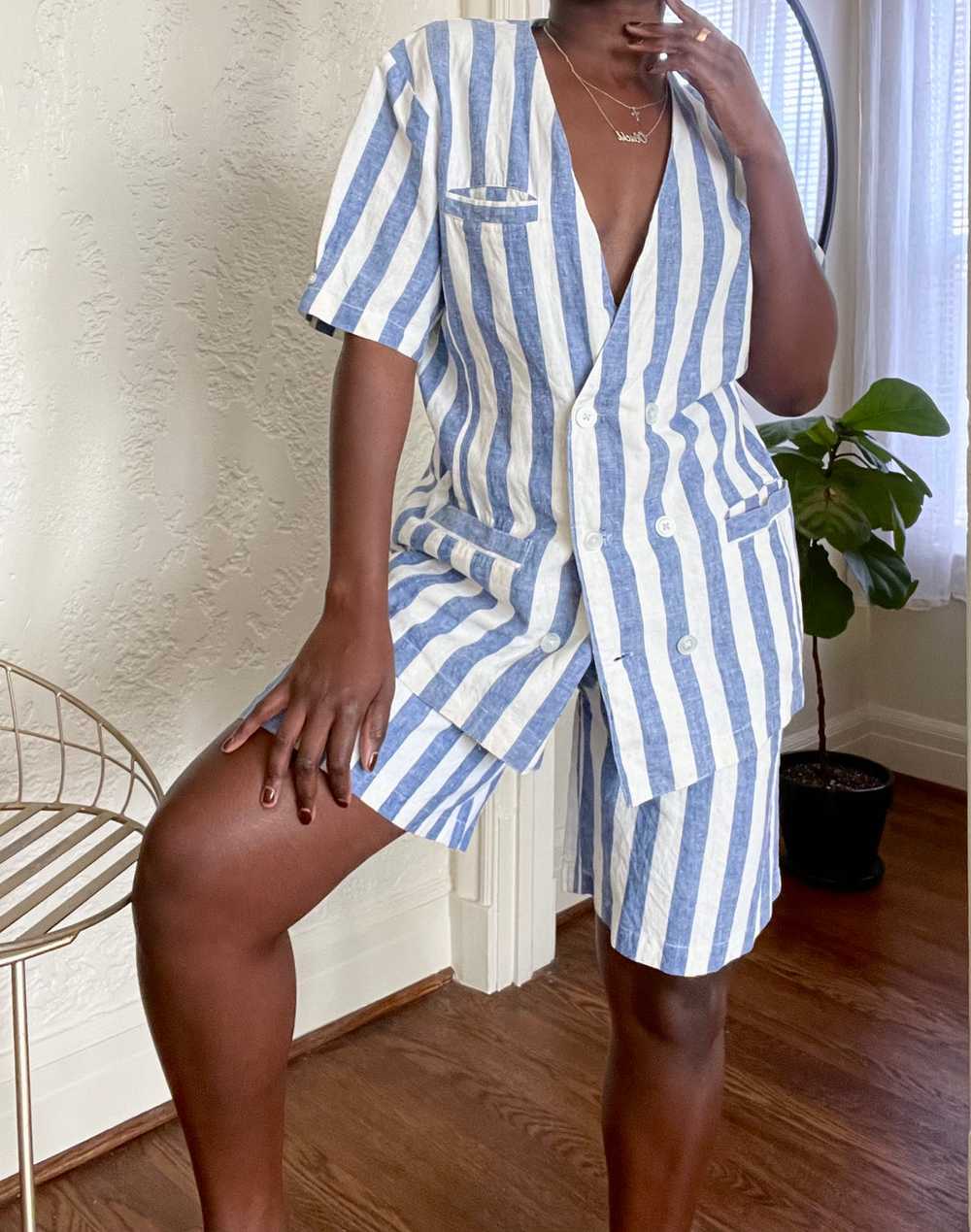 striped two-piece set - image 1