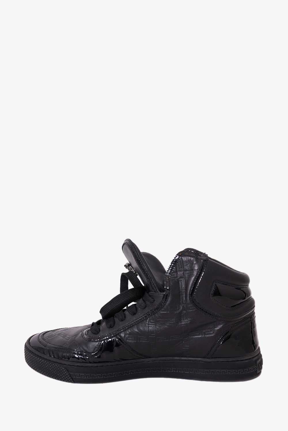 Versace Black Leather Medusa High Top Sneaker Siz… - image 3