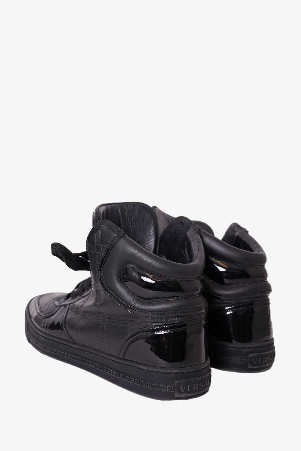 Versace Black Leather Medusa High Top Sneaker Siz… - image 4