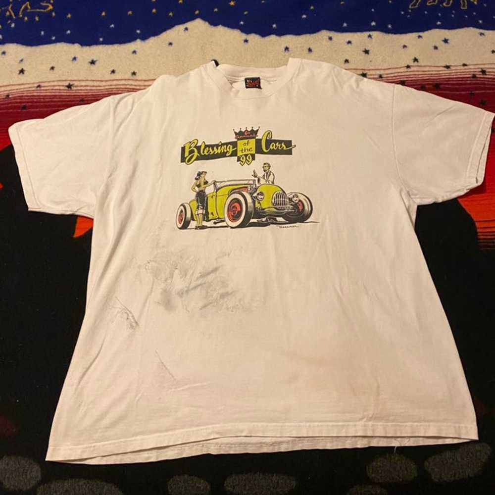 Vintage 1999 Blessing Of The Cars Hot Rod T Shirt - image 2