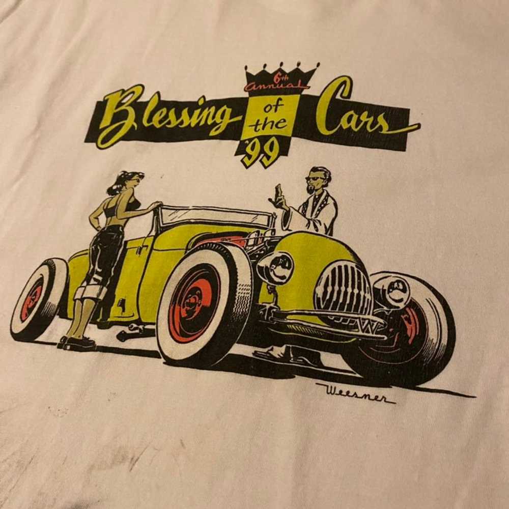 Vintage 1999 Blessing Of The Cars Hot Rod T Shirt - image 5