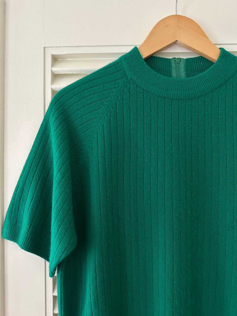 Vintage Emerald Short Sleeve Knit - image 2