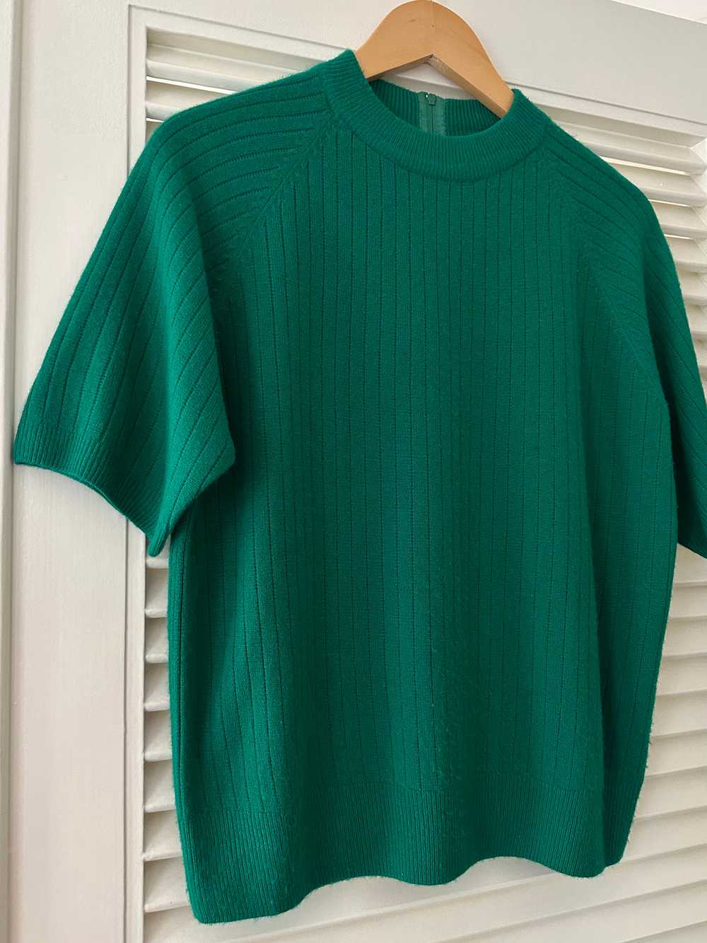 Vintage Emerald Short Sleeve Knit - image 3