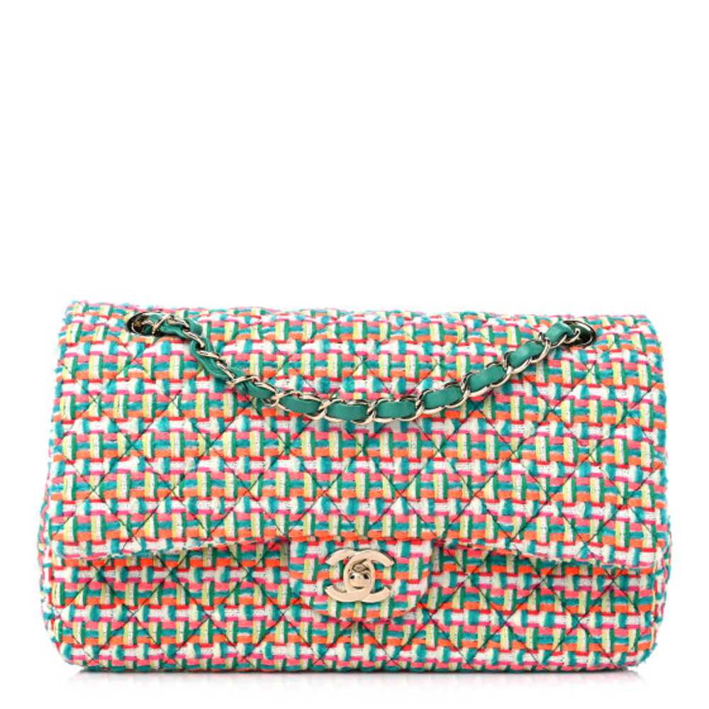 CHANEL Tweed Quilted Medium Double Flap Multicolor - image 1