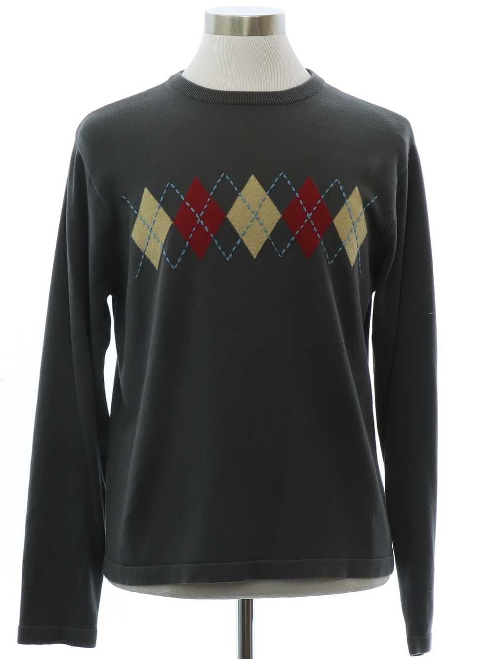 1990's Quicksilver Mens Argyle Sweater - image 1