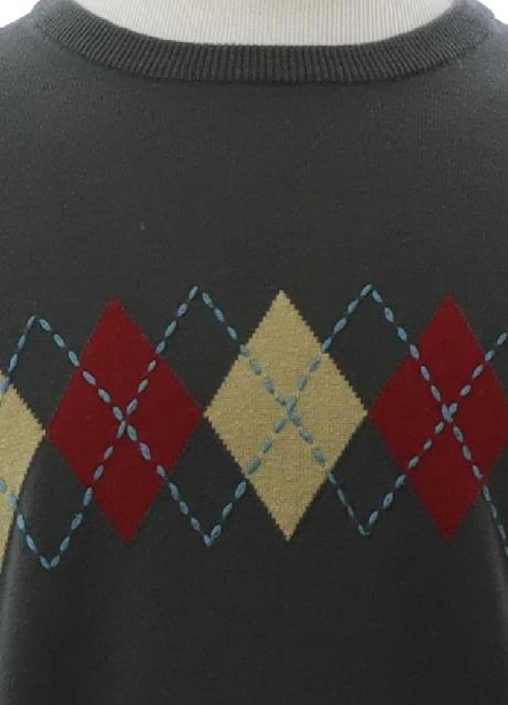 1990's Quicksilver Mens Argyle Sweater - image 2