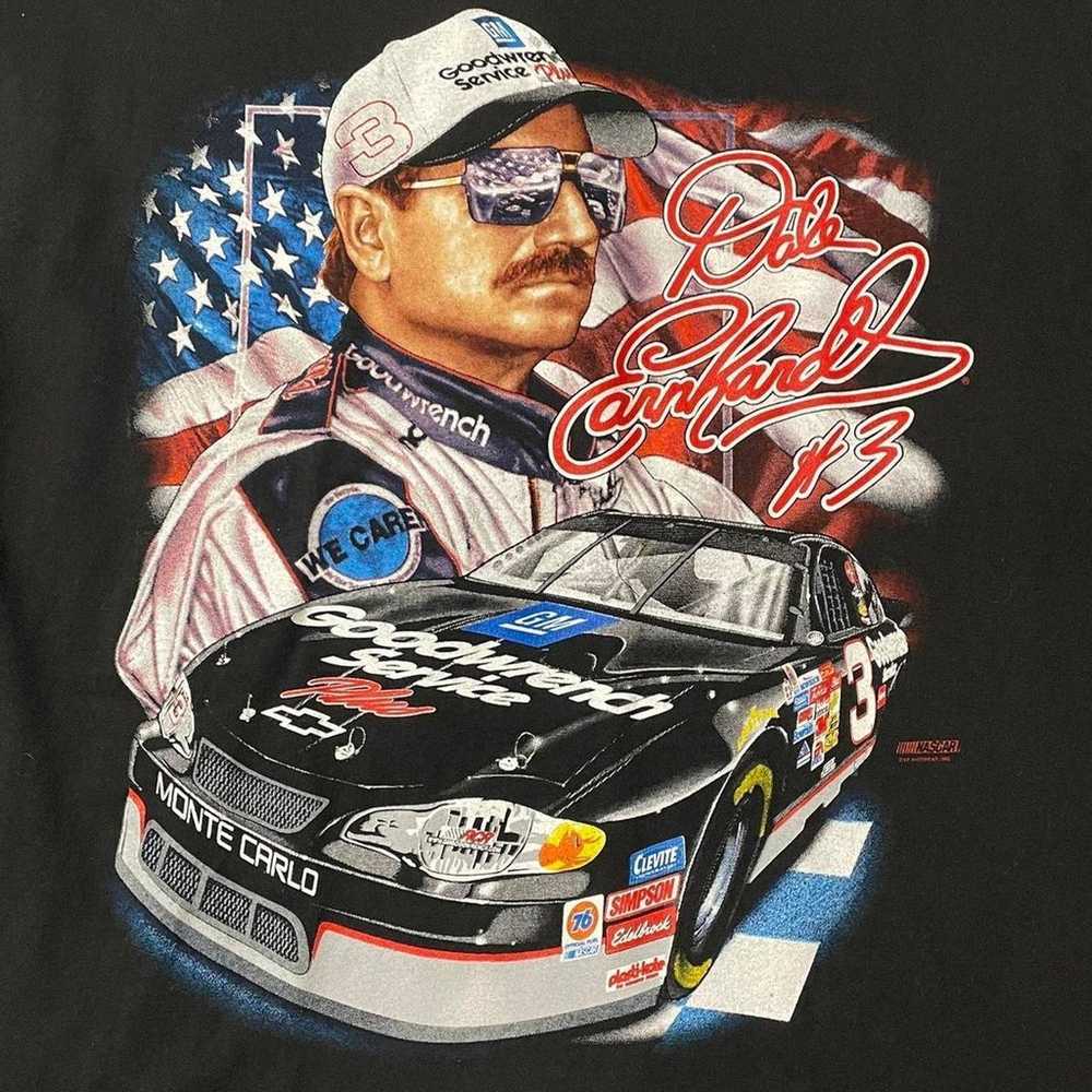 Vintage 90s Big Print Dale Earnhardt Nascar Tee. … - image 3