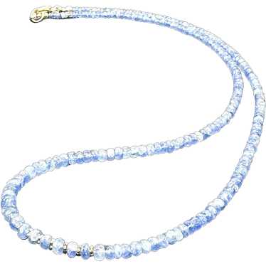 14k Gold and Natural Blue Sapphire Necklace