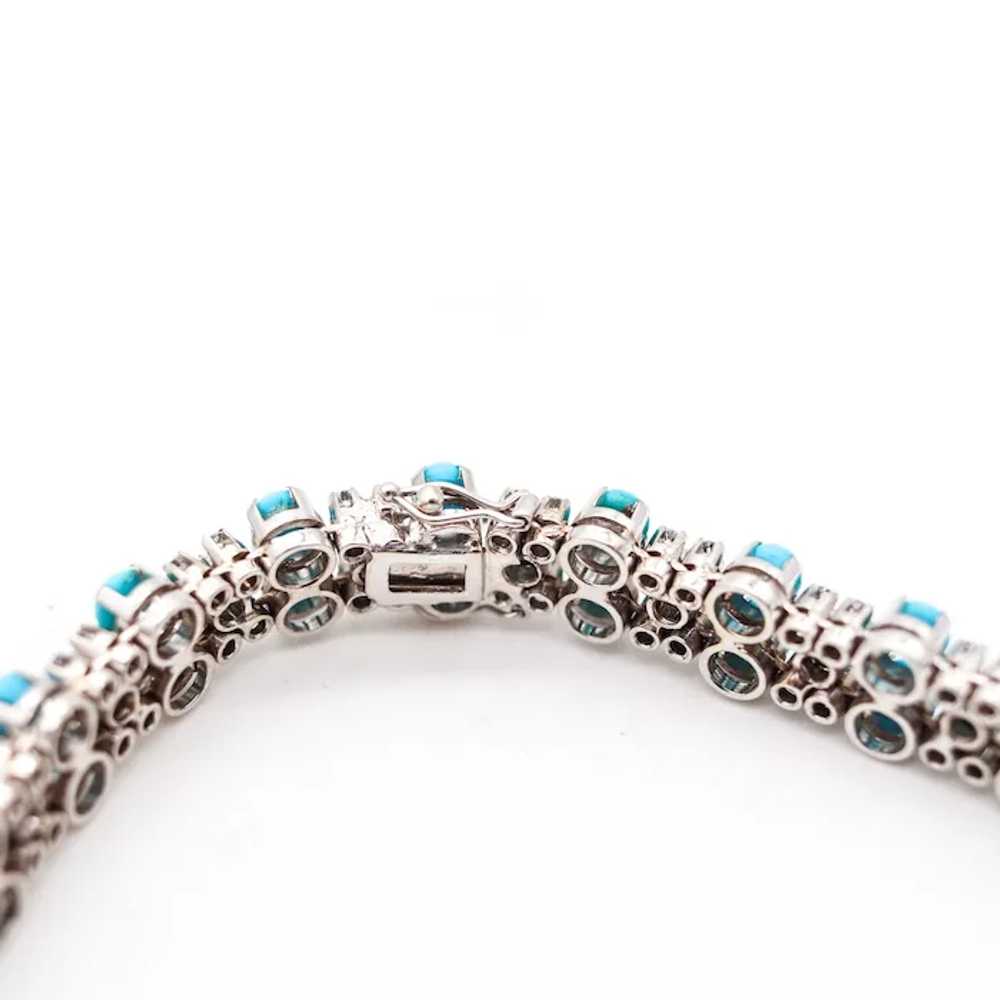 Italian 1950 Bracelet In 18Kt White Gold With 12.… - image 7