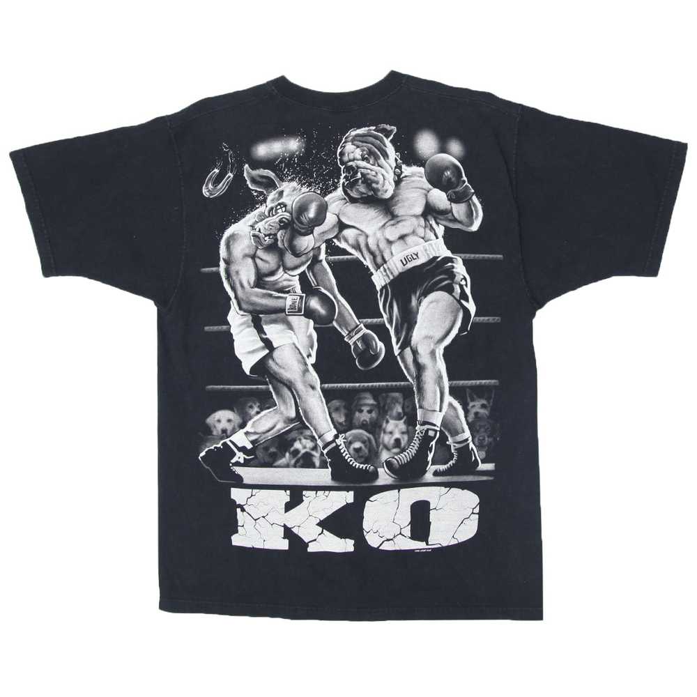 1999 Vintage KO Cats Suck Boxing T-Shirt Black Li… - image 2