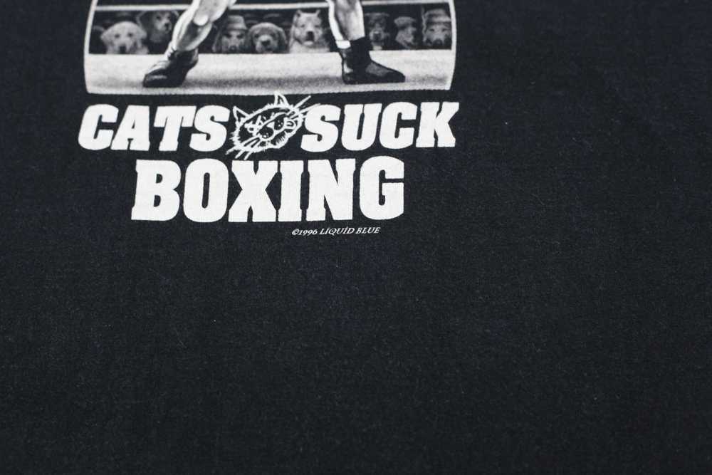 1999 Vintage KO Cats Suck Boxing T-Shirt Black Li… - image 4