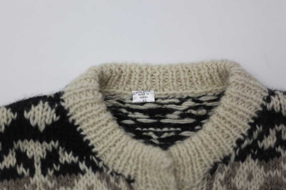 Vintage Woolen Knitted Sweater Cardigan - image 3