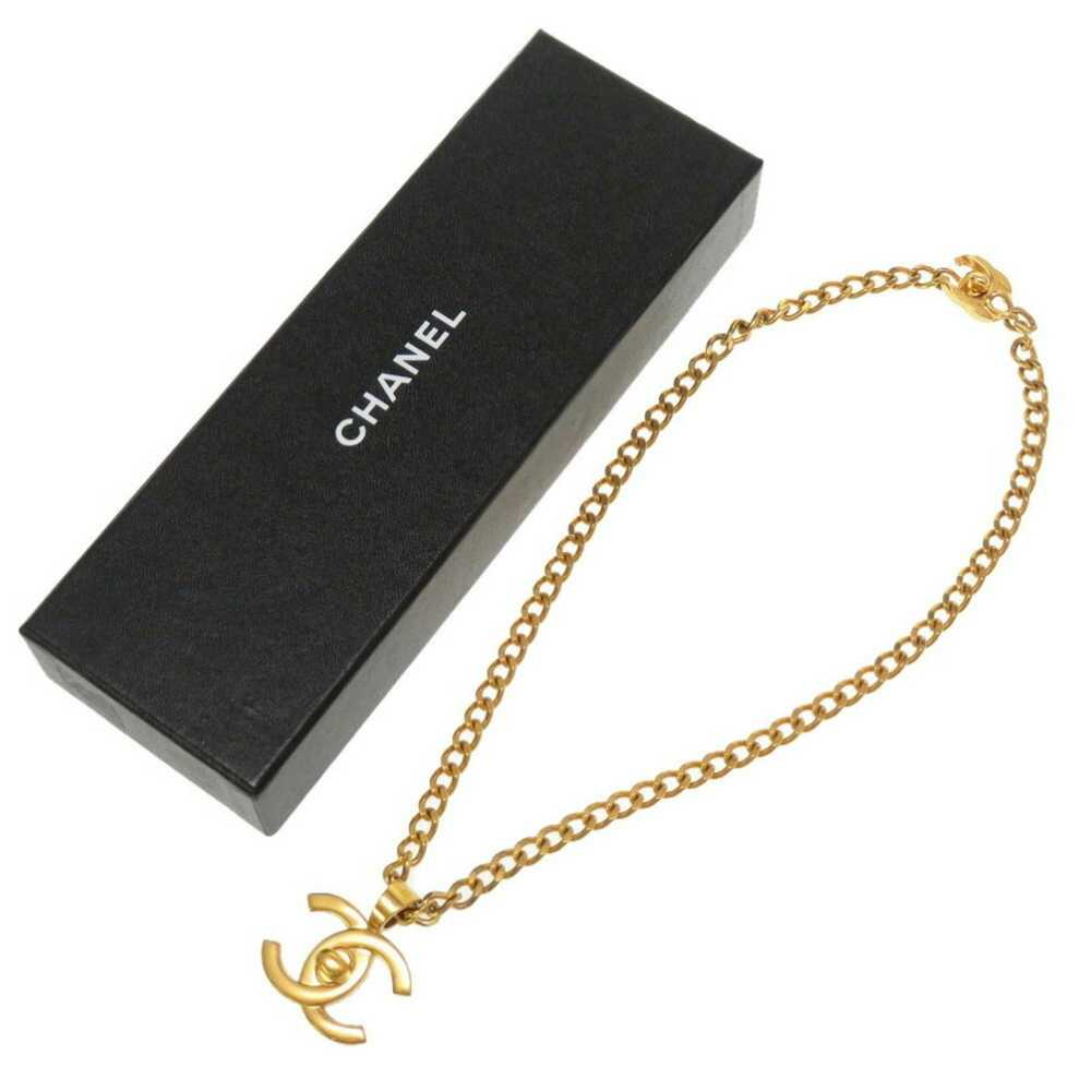 Chanel CHANEL Turnlock Cocomark 97P Gold Chain Ne… - image 2