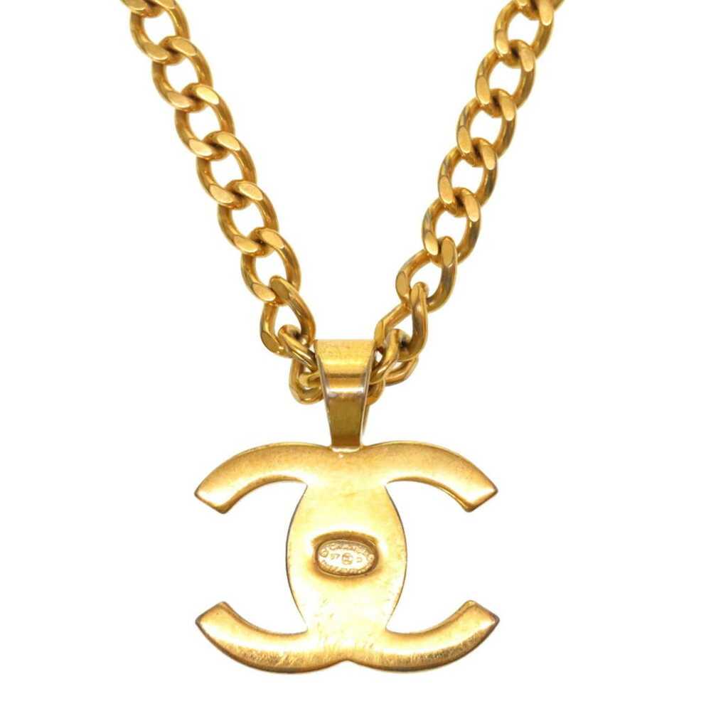 Chanel CHANEL Turnlock Cocomark 97P Gold Chain Ne… - image 4