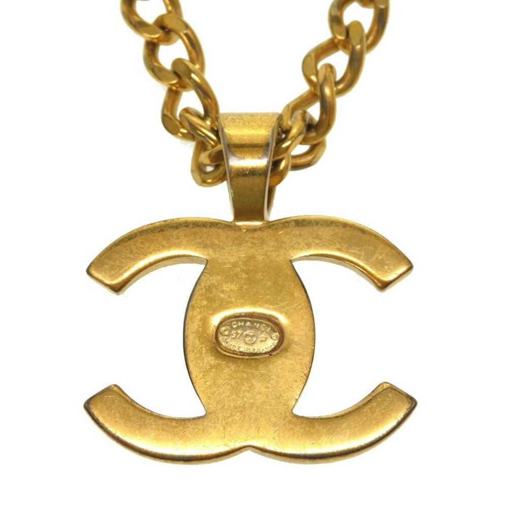 Chanel CHANEL Turnlock Cocomark 97P Gold Chain Ne… - image 5