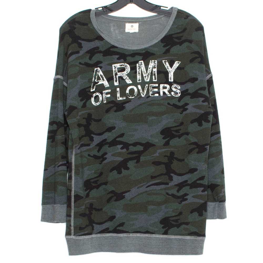Sundry Sundry Sweatshirt Army Of Lovers Camo Gree… - image 1