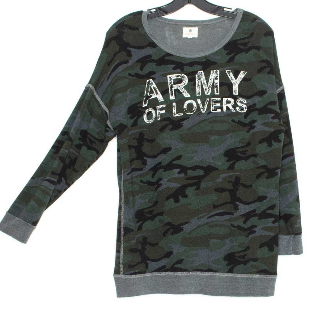 Sundry Sundry Sweatshirt Army Of Lovers Camo Gree… - image 2