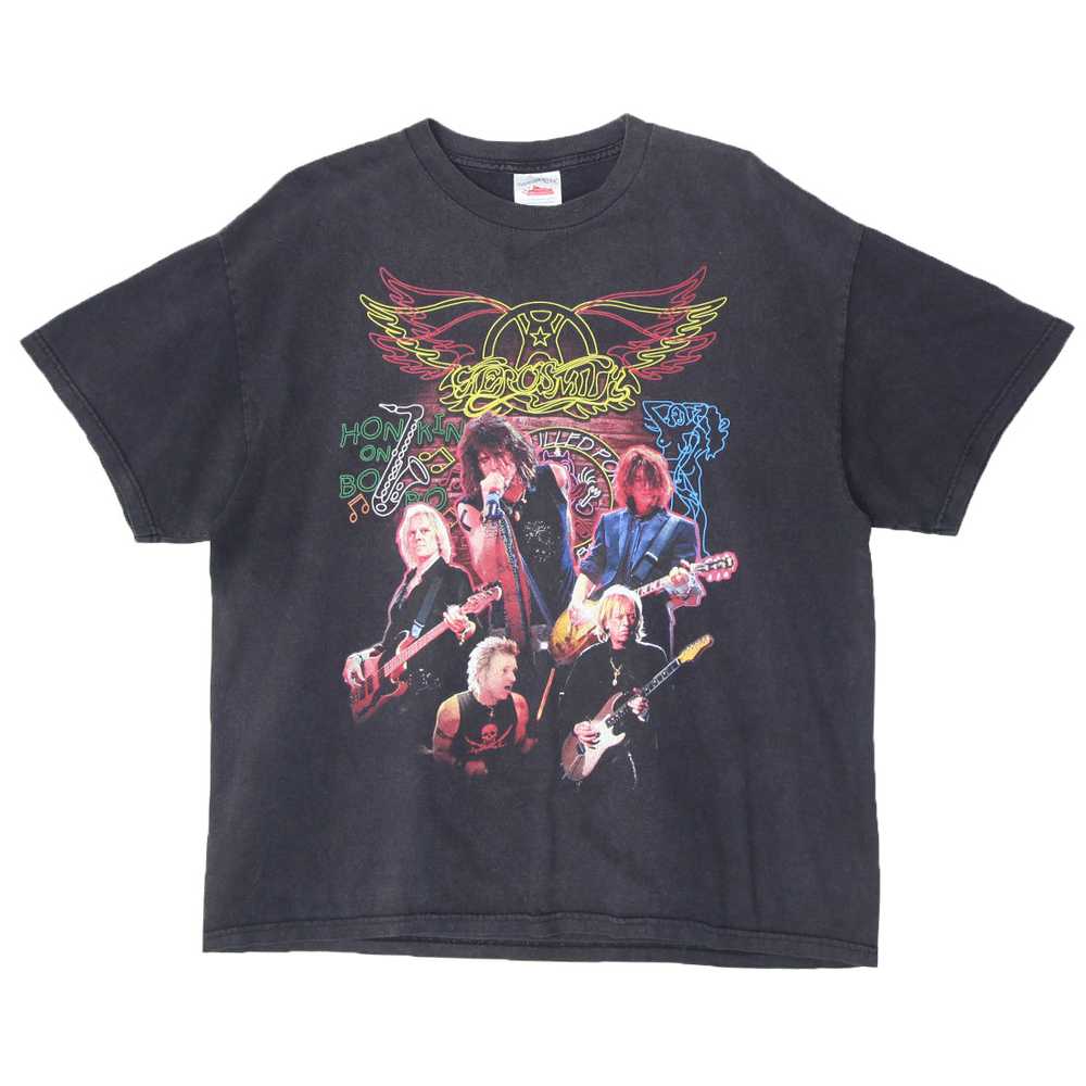 2004 Vintage Aerosmith Tour Band T-Shirt Black Te… - image 1