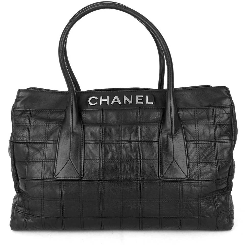 Chanel CHANEL Square Stitch LAX Lambskin Leather … - image 1