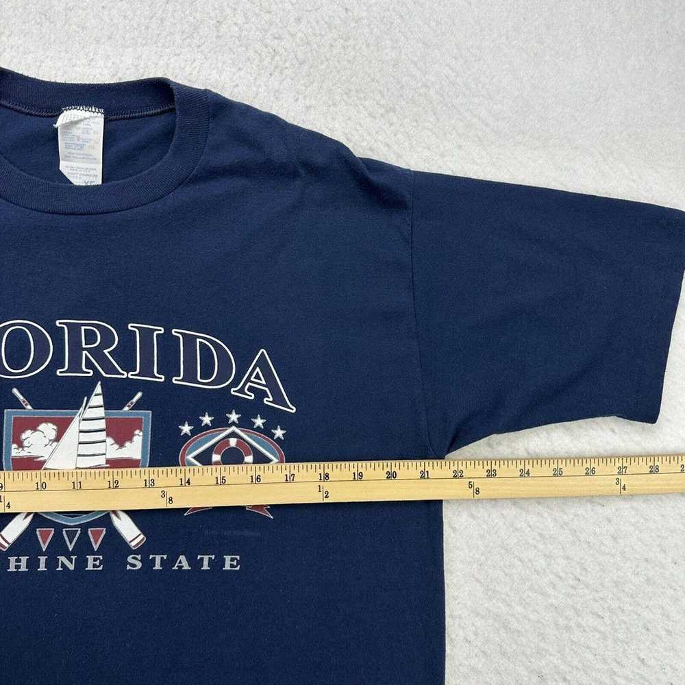 Vintage Florida Shirt Mens XL Blue Sailboat Sunsh… - image 7