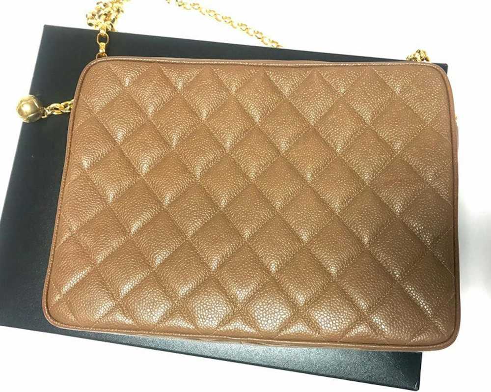 Chanel CHANEL Vintage large brown caviar leather 2 - image 3