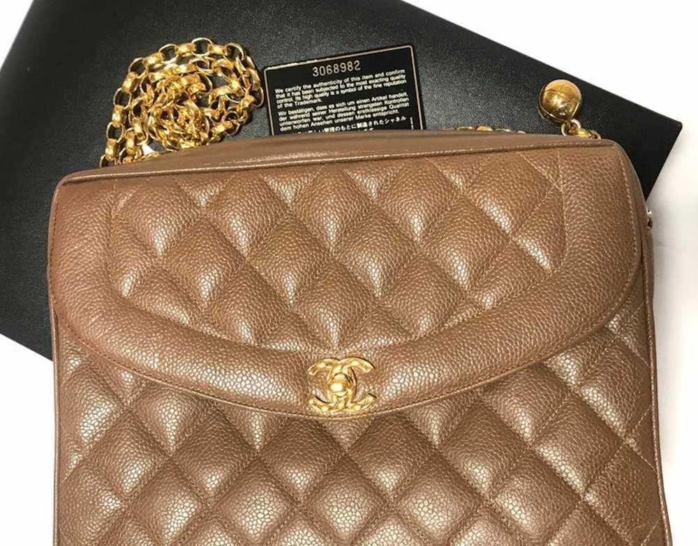 Chanel CHANEL Vintage large brown caviar leather 2 - image 4