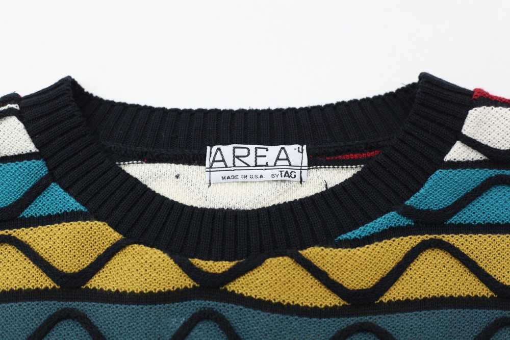 Area By Tag MAde In USA Geometric VTG Ladies Swea… - image 3