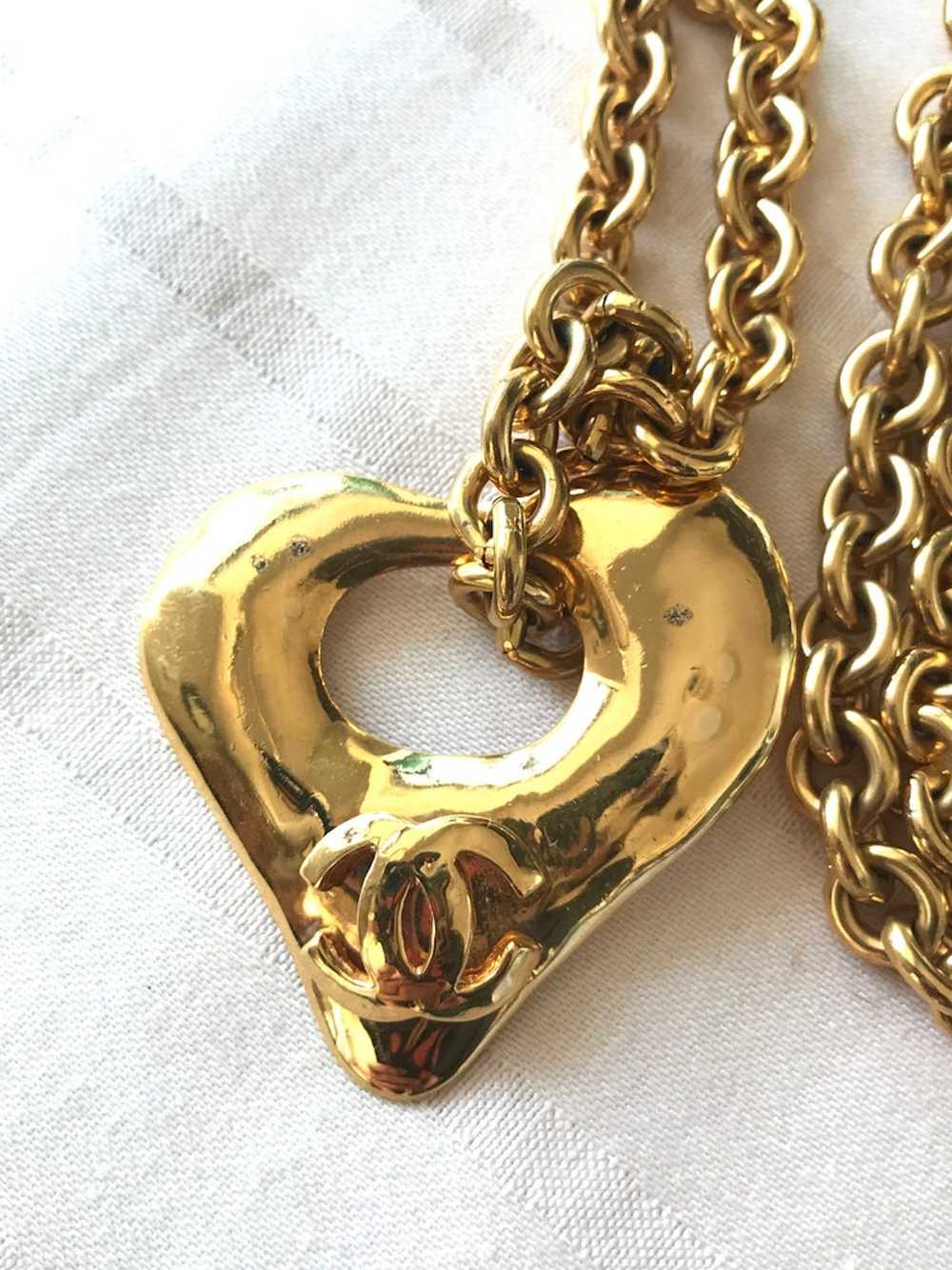 Chanel CHANEL Vintage chain necklace with open he… - image 4