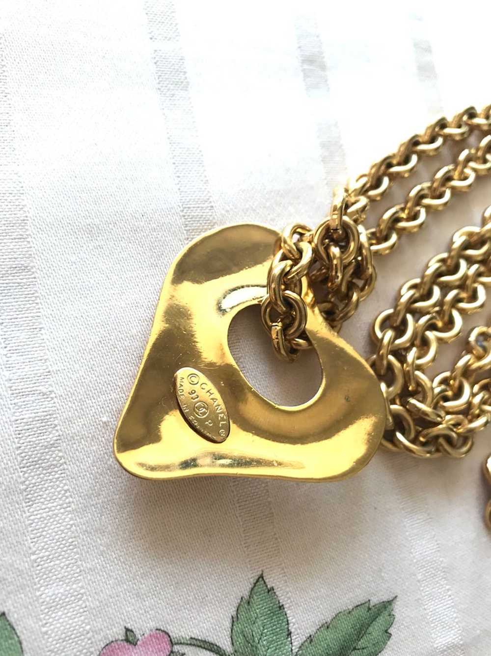 Chanel CHANEL Vintage chain necklace with open he… - image 6