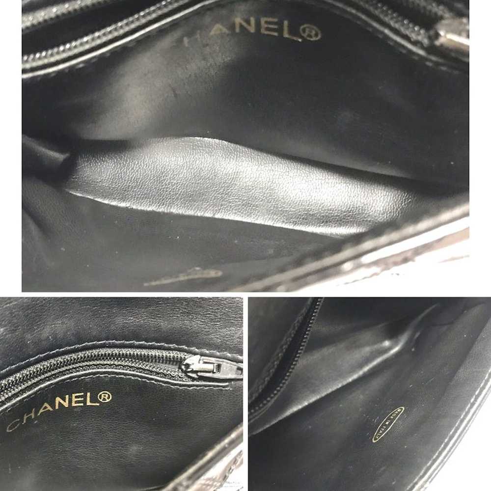Chanel CHANEL Vintage black patent enamel leather… - image 9
