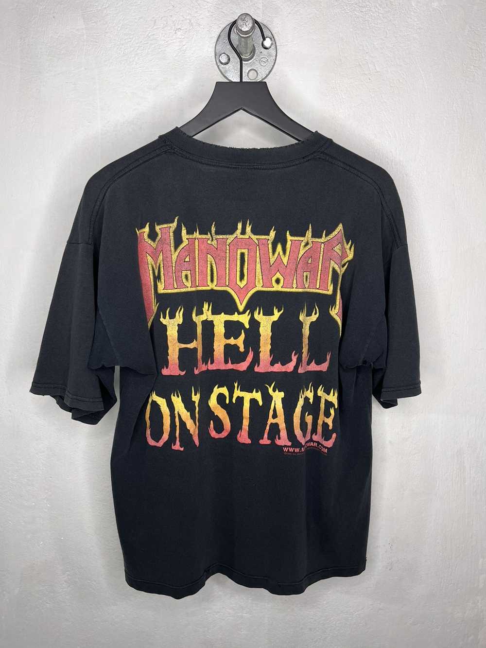 Band Tees × Vintage 1999 Manowar Hell on Stage - image 2