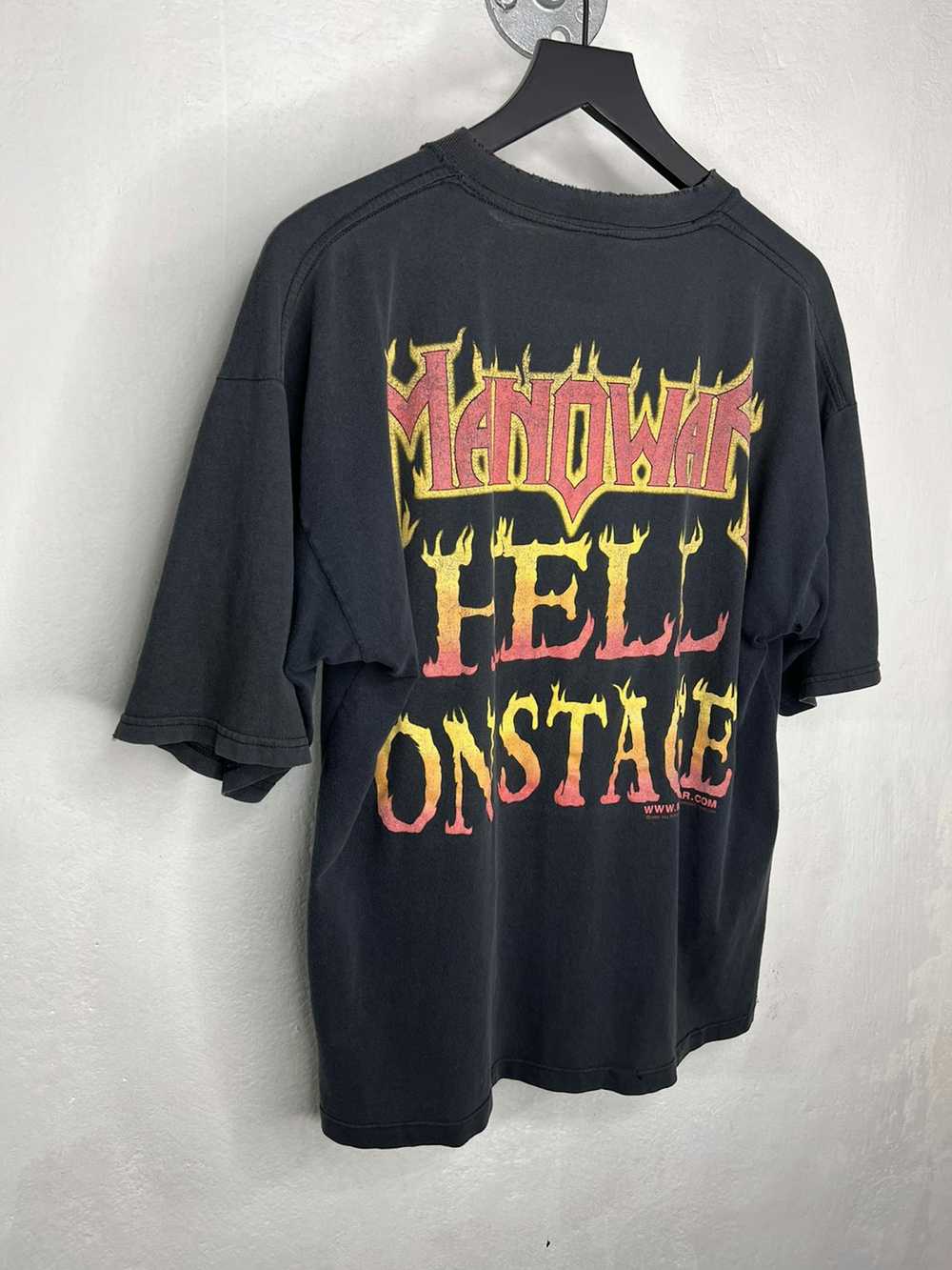 Band Tees × Vintage 1999 Manowar Hell on Stage - image 6