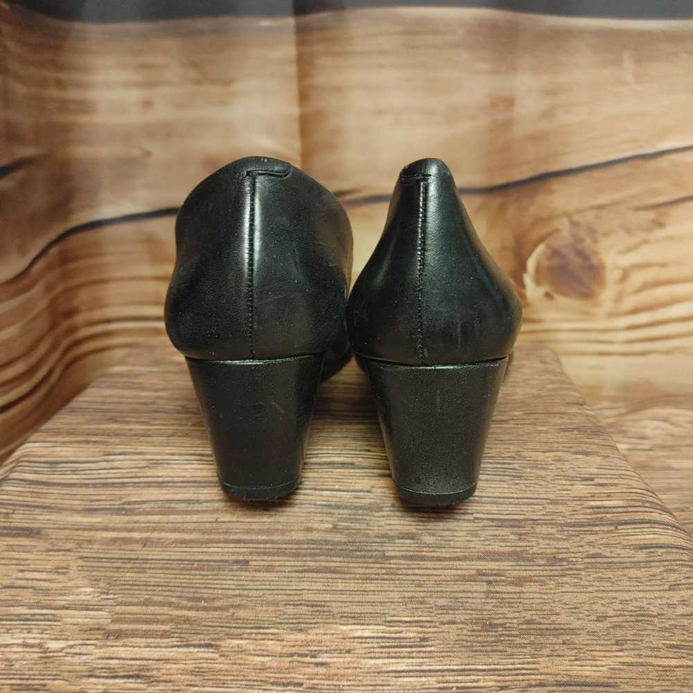 Other Aerosoles Women's Black Leather Wedge Heel … - image 3