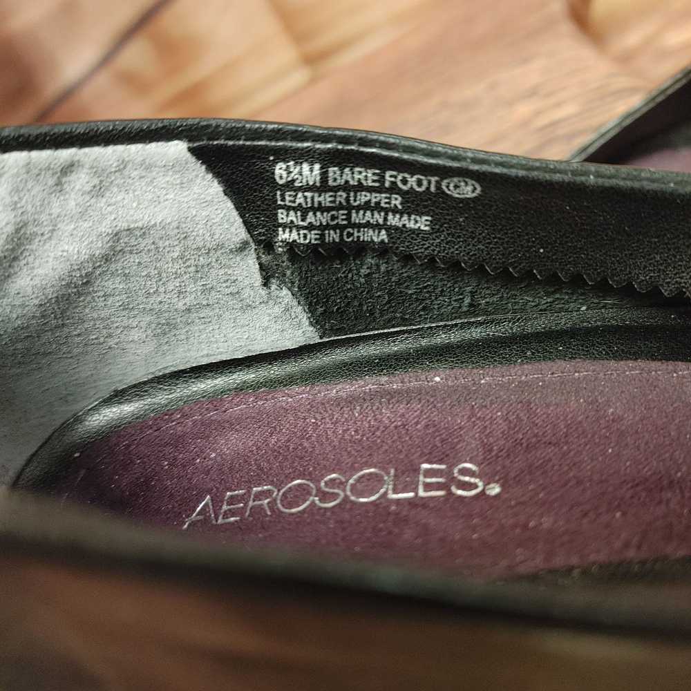 Other Aerosoles Women's Black Leather Wedge Heel … - image 8