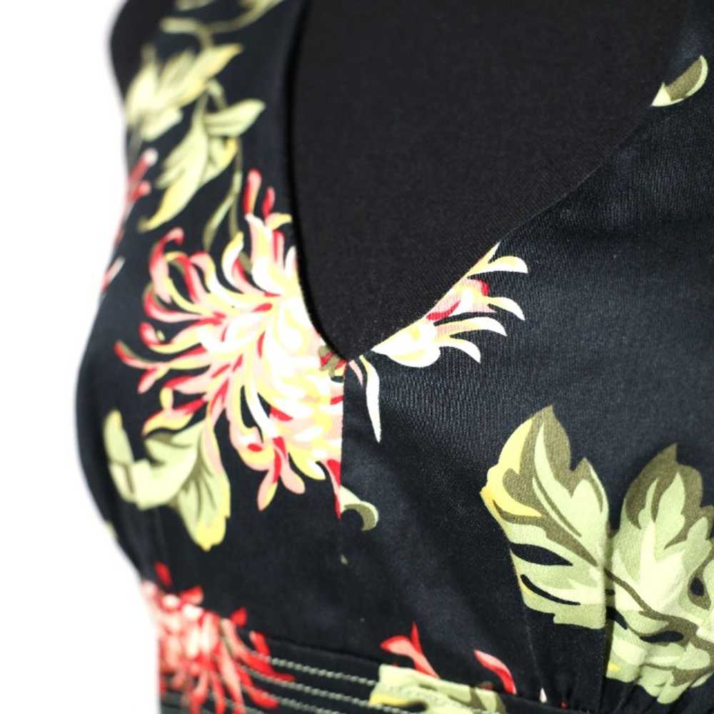 Vintage Donna Ricco Black Floral Halter Dress, Si… - image 3